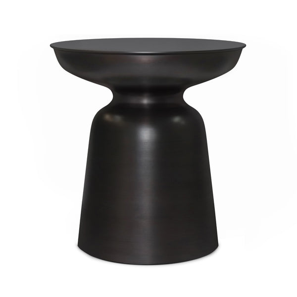 HomeRoots 18" Copper Metal Round End Table - Sleek, Modern Design for Small Spaces & Versatile Use Options 636081