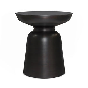HomeRoots 18" Copper Metal Round End Table - Sleek, Modern Design for Small Spaces & Versatile Use Options 636081