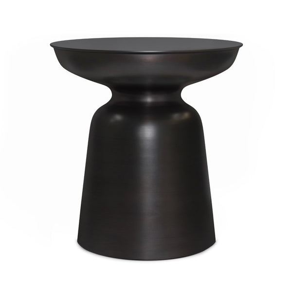 HomeRoots 18" Copper Metal Round End Table - Sleek, Modern Design for Small Spaces & Versatile Use Options 636081