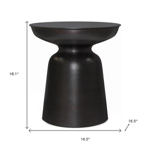 HomeRoots 18" Copper Metal Round End Table - Sleek, Modern Design for Small Spaces & Versatile Use Options 636081
