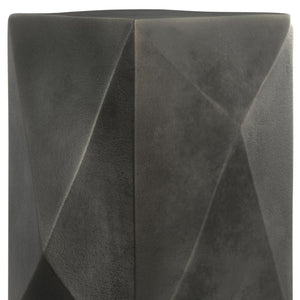 HomeRoots 18" Graphite Aluminum Square End Table – Modern Compact Design for Versatile Use in Any Space! 636083