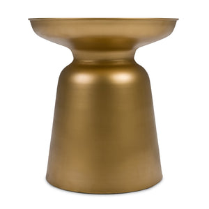 HomeRoots 18" Gold Metal Round End Table - Modern Glam Accent for Small Spaces, Fully Assembled & Versatile Use 636084