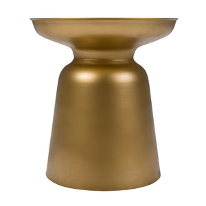 HomeRoots 18" Gold Metal Round End Table - Modern Glam Accent for Small Spaces, Fully Assembled & Versatile Use 636084