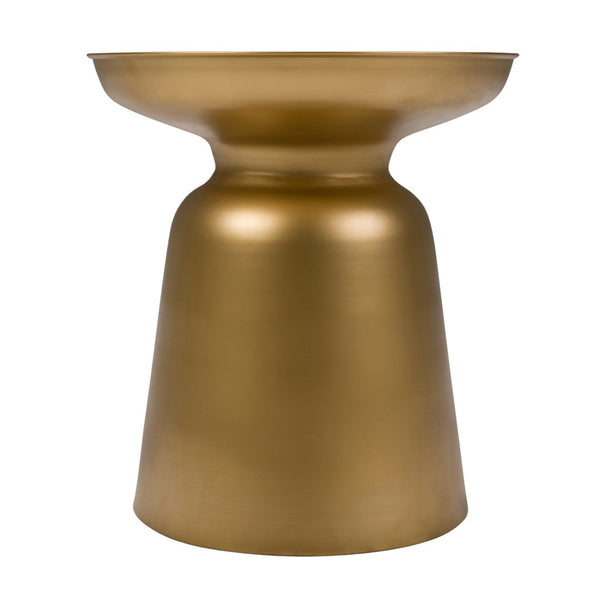 HomeRoots 18" Gold Metal Round End Table - Modern Glam Accent for Small Spaces, Fully Assembled & Versatile Use 636084