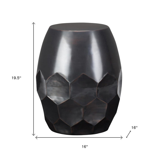 HomeRoots 20" Copper Metal Round End Table - Stylish Modern Design, Versatile for Living Rooms & Small Spaces 636086