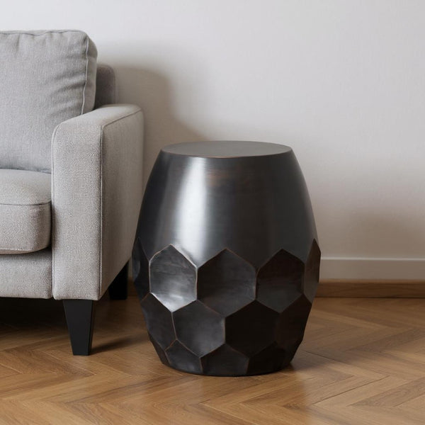 HomeRoots 20" Copper Metal Round End Table - Stylish Modern Design, Versatile for Living Rooms & Small Spaces 636086