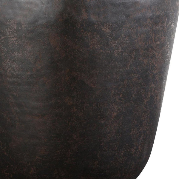 HomeRoots 22" Bronze Metal Round End Table - Stylish Industrial Accent for Living Room, Bedroom & Entryway 636095