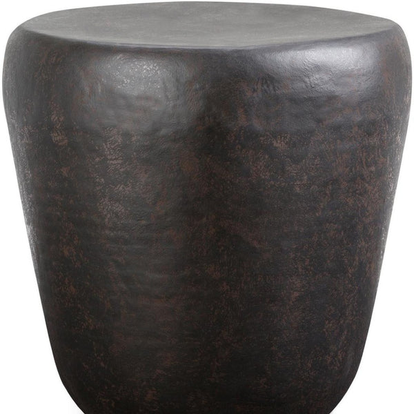 HomeRoots 22" Bronze Metal Round End Table - Stylish Industrial Accent for Living Room, Bedroom & Entryway 636095