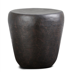 HomeRoots 22" Bronze Metal Round End Table - Stylish Industrial Accent for Living Room, Bedroom & Entryway 636095