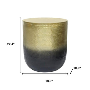 HomeRoots 22" Gold Metal Round End Table - Elegant Accent for Modern Spaces, Fully Assembled & Versatile Use 636096