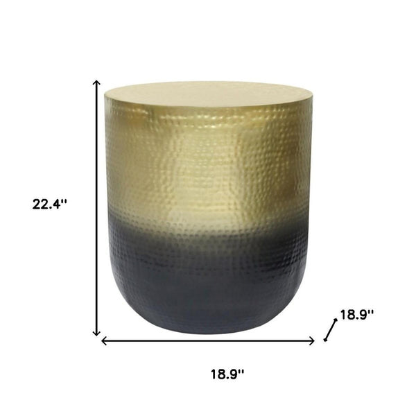 HomeRoots 22" Gold Metal Round End Table - Elegant Accent for Modern Spaces, Fully Assembled & Versatile Use 636096