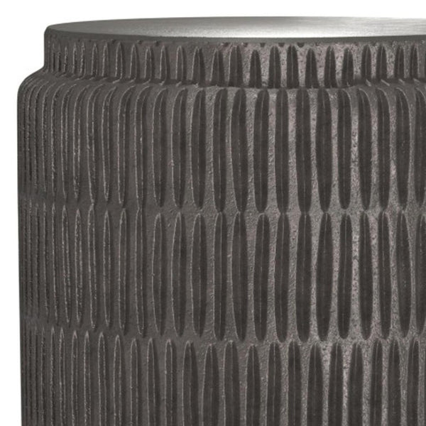 HomeRoots 22" Modern Graphite Aluminum Round End Table - Stylish & Versatile for Small Spaces, Fully Assembled 636098