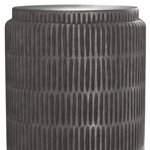HomeRoots 22" Modern Graphite Aluminum Round End Table - Stylish & Versatile for Small Spaces, Fully Assembled 636098