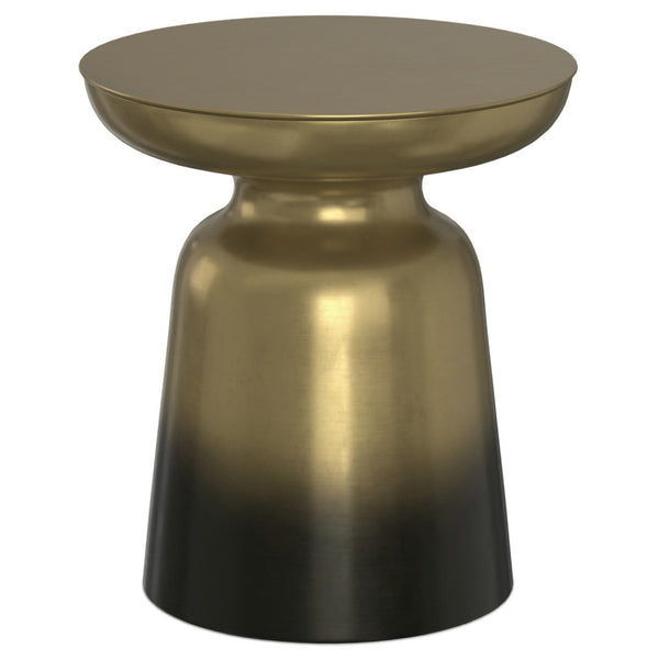 HomeRoots 18" Gold Metal Round End Table – Chic, Modern Accent for Small Spaces as Bedside or Side Table 636099