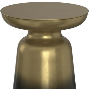 HomeRoots 18" Gold Metal Round End Table – Chic, Modern Accent for Small Spaces as Bedside or Side Table 636099