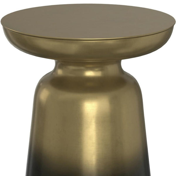 HomeRoots 18" Gold Metal Round End Table – Chic, Modern Accent for Small Spaces as Bedside or Side Table 636099