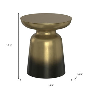 HomeRoots 18" Gold Metal Round End Table – Chic, Modern Accent for Small Spaces as Bedside or Side Table 636099