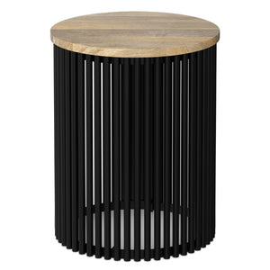 HomeRoots 25" Black Metal Round End Table – Sleek, Durable, and Versatile Accent Piece for Any Room Decor 636105