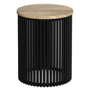 HomeRoots 25" Black Metal Round End Table – Sleek, Durable, and Versatile Accent Piece for Any Room Decor 636105