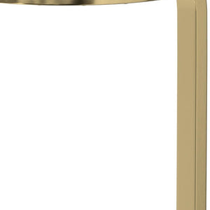 HomeRoots 26" Gold Iron Round End Table - Elegant Glamorous Accent Piece for Modern Living Spaces & Bedrooms 636106