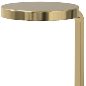 HomeRoots 26" Gold Iron Round End Table - Elegant Glamorous Accent Piece for Modern Living Spaces & Bedrooms 636106