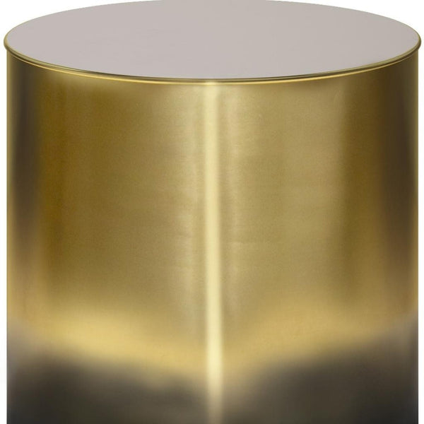HomeRoots 21" Gold Metal Round End Table – Modern Glamour with Abstract Base, Perfect for Small Spaces & Versatile Use 636107