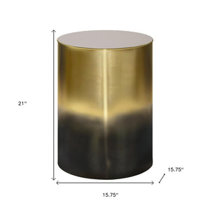 HomeRoots 21" Gold Metal Round End Table – Modern Glamour with Abstract Base, Perfect for Small Spaces & Versatile Use 636107