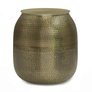 HomeRoots 21" Gold Metal Round End Table - Elegant Accent for Living Room, Bedroom, or Small Space Decor! 636112