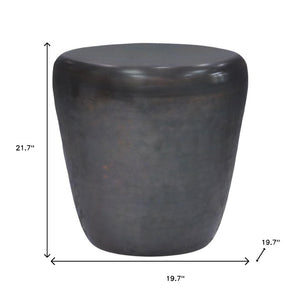HomeRoots 22" Copper Metal Round End Table - Stylish, Durable Accent for Modern Living Rooms & Small Spaces 636113