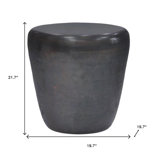 HomeRoots 22" Copper Metal Round End Table - Stylish, Durable Accent for Modern Living Rooms & Small Spaces 636113