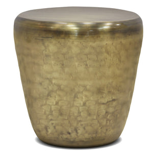 HomeRoots 22" Gold Metal Round End Table – Stylish Accent for Living Room, Bedroom, or Entryway with Modern Charm 636114