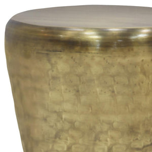 HomeRoots 22" Gold Metal Round End Table – Stylish Accent for Living Room, Bedroom, or Entryway with Modern Charm 636114