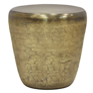HomeRoots 22" Gold Metal Round End Table – Stylish Accent for Living Room, Bedroom, or Entryway with Modern Charm 636114