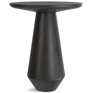 HomeRoots 19" Graphite Aluminum Round End Table - Sleek Modern Accent Piece for Living Rooms & Small Spaces 636115
