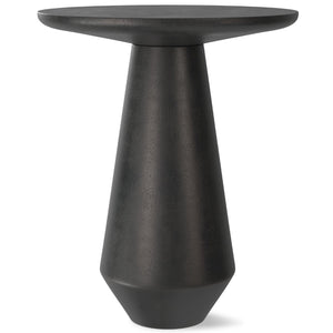 HomeRoots 19" Graphite Aluminum Round End Table - Sleek Modern Accent Piece for Living Rooms & Small Spaces 636115