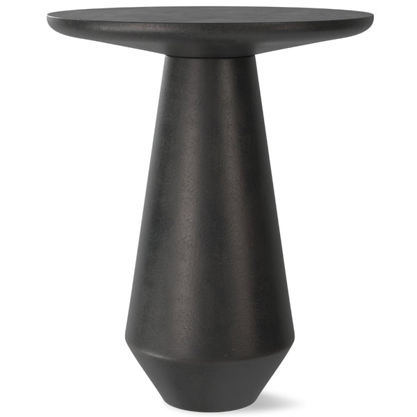 HomeRoots 19" Graphite Aluminum Round End Table - Sleek Modern Accent Piece for Living Rooms & Small Spaces 636115
