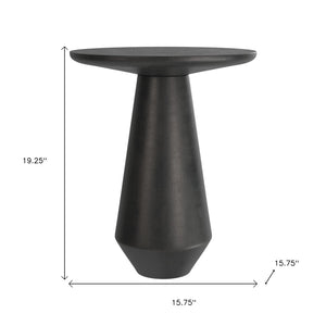 HomeRoots 19" Graphite Aluminum Round End Table - Sleek Modern Accent Piece for Living Rooms & Small Spaces 636115