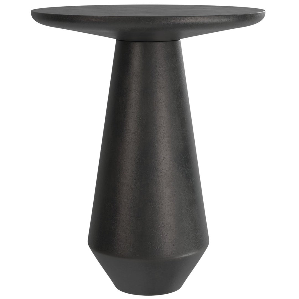 HomeRoots 19" Graphite Aluminum Round End Table - Sleek Modern Accent Piece for Living Rooms & Small Spaces 636115