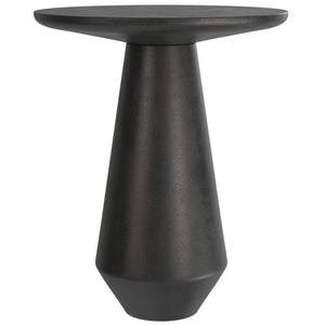 HomeRoots 19" Graphite Aluminum Round End Table - Sleek Modern Accent Piece for Living Rooms & Small Spaces 636115