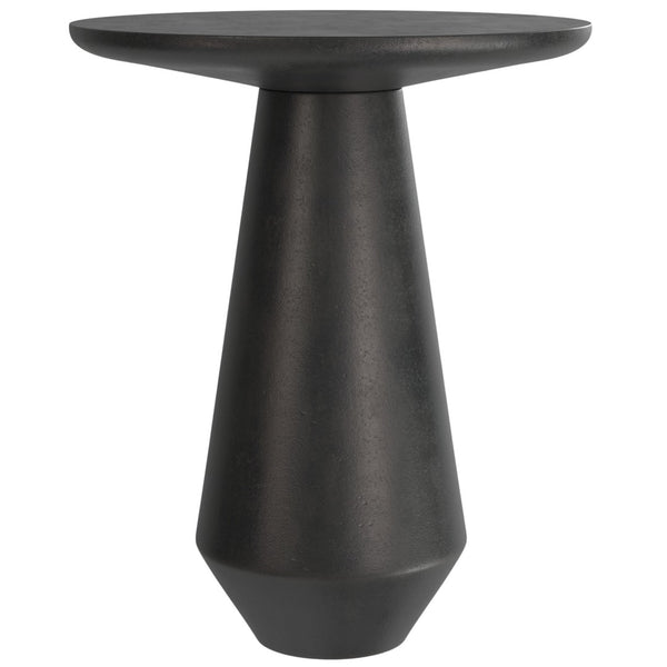 HomeRoots 19" Graphite Aluminum Round End Table - Sleek Modern Accent Piece for Living Rooms & Small Spaces 636115