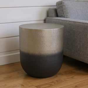 HomeRoots 22" Sleek Silver Metal Round End Table – Versatile Accent for Modern & Bohemian Interiors, Fully Assembled 636119