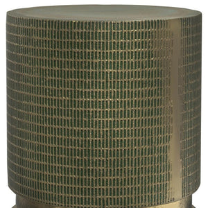HomeRoots 18" Turquoise Aluminum Round End Table - Modern Accent for Small Spaces, Versatile & Stylish Design 636120