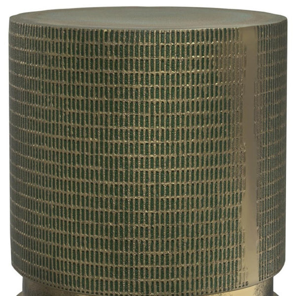 HomeRoots 18" Turquoise Aluminum Round End Table - Modern Accent for Small Spaces, Versatile & Stylish Design 636120