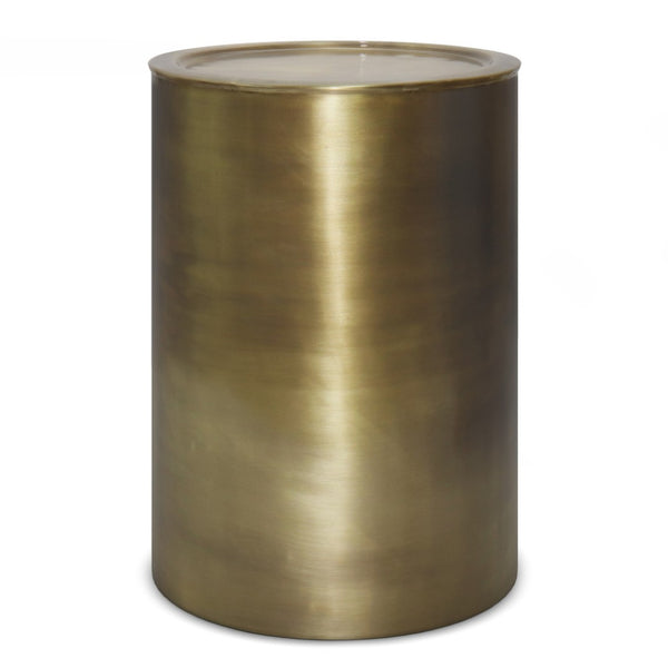 HomeRoots 21" Gold Metal Round End Table - Elegant Modern Accent for Living Room, Bedroom, or Entryway Decor 636124