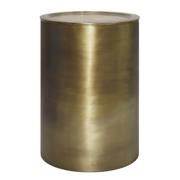 HomeRoots 21" Gold Metal Round End Table - Elegant Modern Accent for Living Room, Bedroom, or Entryway Decor 636124