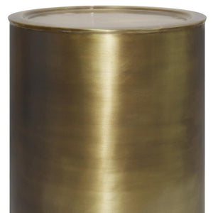 HomeRoots 21" Gold Metal Round End Table - Elegant Modern Accent for Living Room, Bedroom, or Entryway Decor 636124