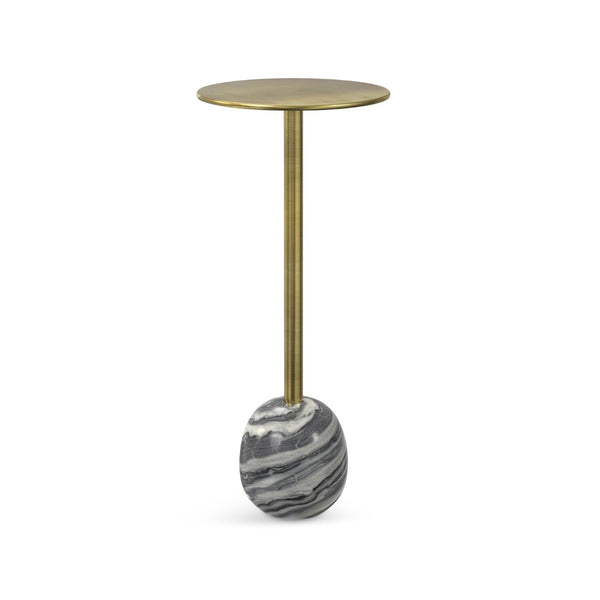 HomeRoots 23" Gold Metal Round End Table - Elegant Modern Accent for Small Spaces, Stylish and Versatile Use 636126
