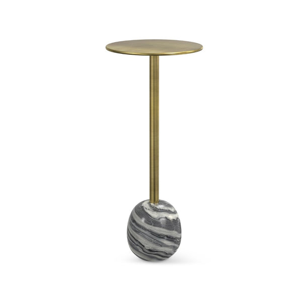 HomeRoots 23" Gold Metal Round End Table - Elegant Modern Accent for Small Spaces, Stylish and Versatile Use 636126