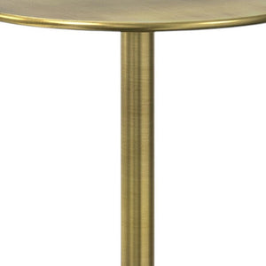 HomeRoots 23" Gold Metal Round End Table - Elegant Modern Accent for Small Spaces, Stylish and Versatile Use 636126