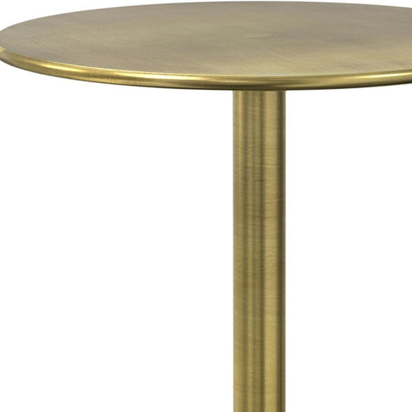 HomeRoots 23" Gold Metal Round End Table - Elegant Modern Accent for Small Spaces, Stylish and Versatile Use 636126